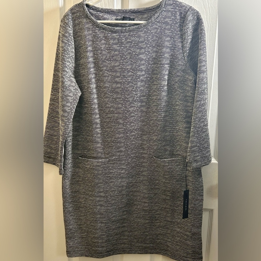 Tahari Monochrome Knit Dress